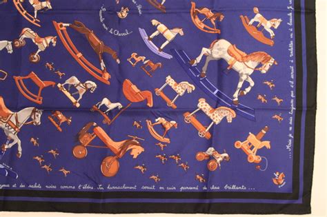 hermes scarf rocking horse|how are Hermes scarves made.